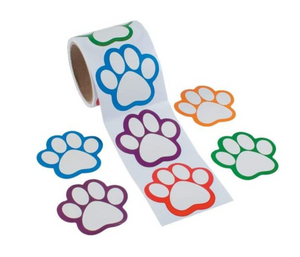 Paw Print Name Tags/Labels (100ct. Roll) #13742142, E-38