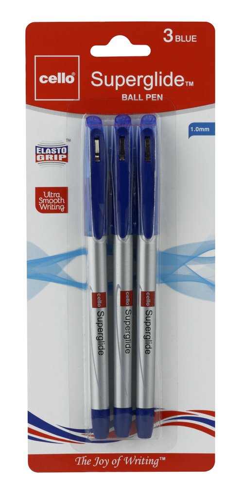 Cello Superglide Pen, Blue Ink (18 pens) (A-16)