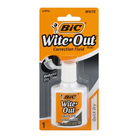 Bic Wite-Out Quick Dry Correction Fluid (1 pack), WOFQP01