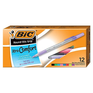 Bic Xtra Comfort Pen Assorted Fashion Colors (12 pack) WX8ST981 (B-27)